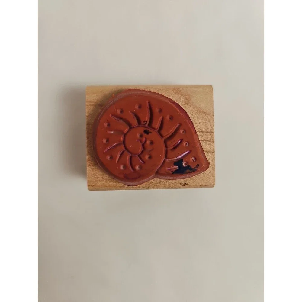 Lot of 13 Wood Mounted Rubber Stamps with 2 Craft Smart Ink Pads Heart Starfish